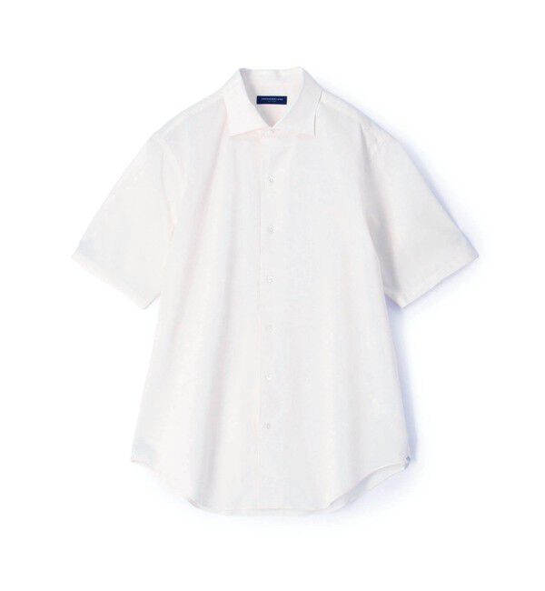 TOMORROWLAND MENS「コットンウール ショートポイントワイドスプレッド ハーフスリーブシャツ」|シャツ・ブラウス|13 オフホワイト