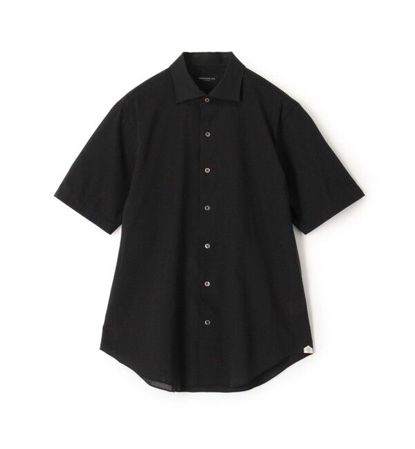 TOMORROWLAND MENS「コットンウール ショートポイントワイドスプレッド ハーフスリーブシャツ」|シャツ・ブラウス|19 ブラック