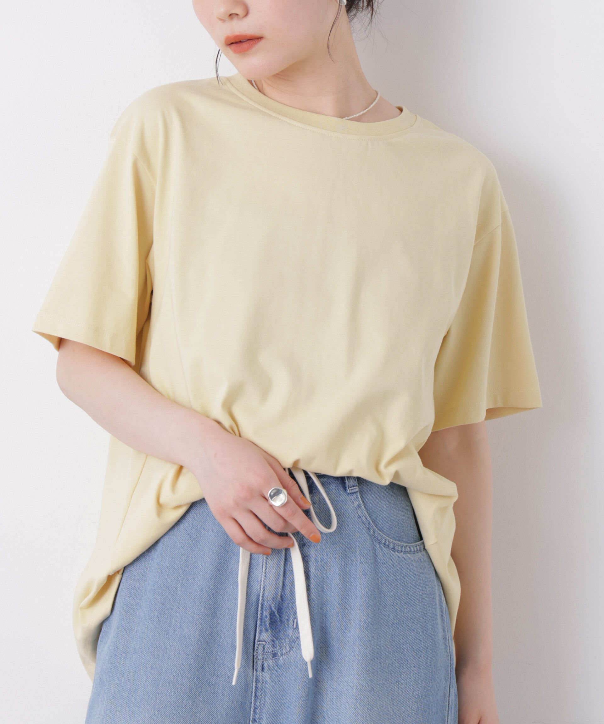 nano･universe「近赤外線&UVカット・吸水速乾機能 バックギャザートップス」|Tシャツ・カットソー|