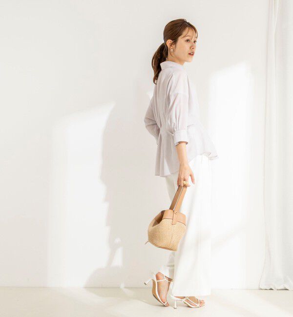 NOLLEY'S「《接触冷感》ウォッシャブルシアースキッパータック半袖ブラウス」|シャツ・ブラウス|