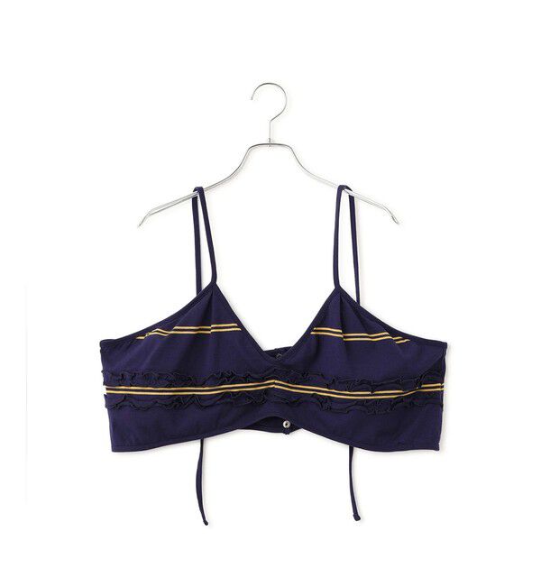 SALON adam et rope'「【crinkle crinkle crinkle】griguri border big bra」|キャミソール|ネイビー系(41)