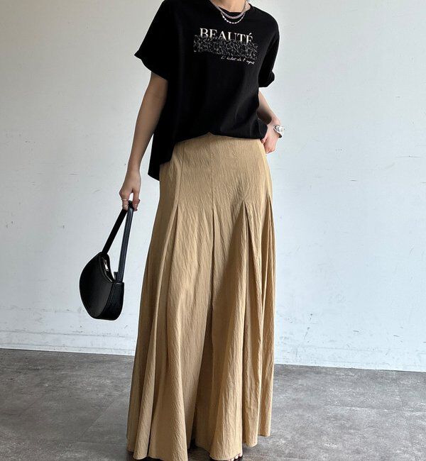  「【WEB限定】レオパードチュール重ねTEE」|Tシャツ・カットソー|