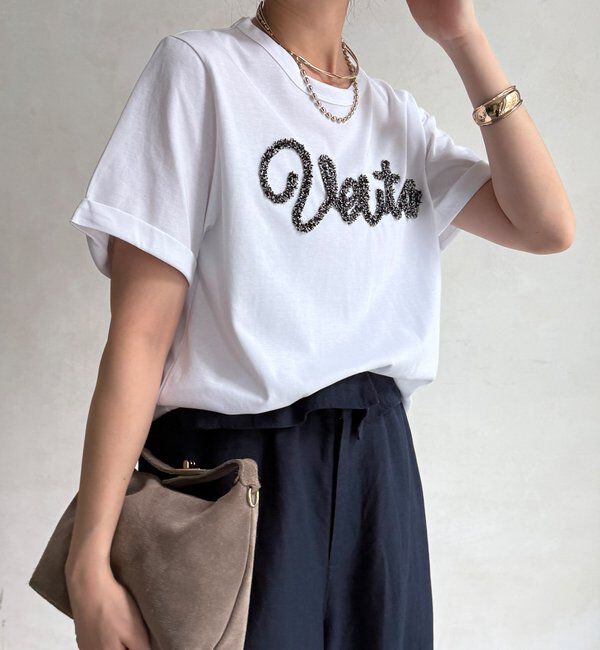  「【WEB限定】フリンジコードロゴTEE」|Tシャツ・カットソー|