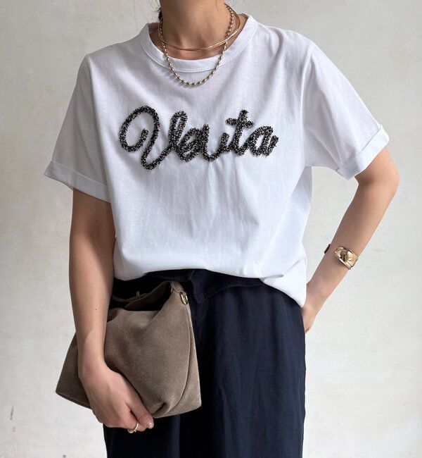  「【WEB限定】フリンジコードロゴTEE」|Tシャツ・カットソー|