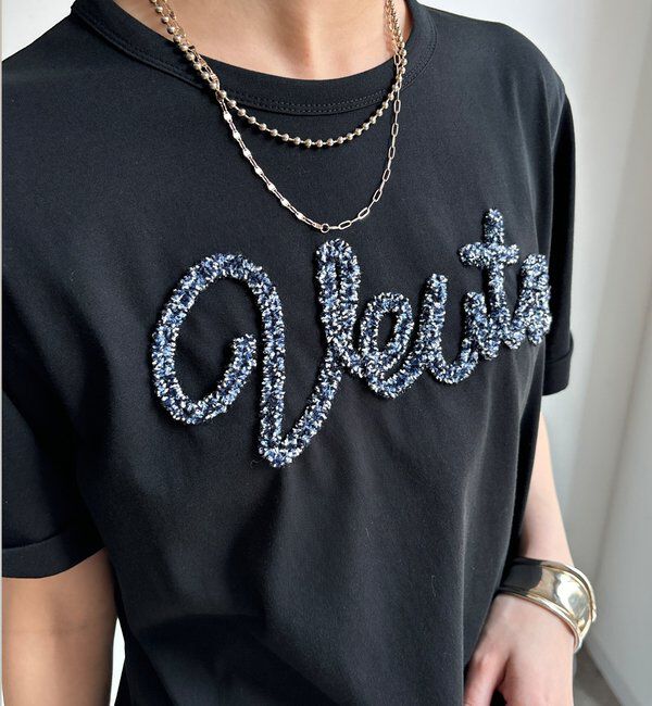  「【WEB限定】フリンジコードロゴTEE」|Tシャツ・カットソー|ブラック