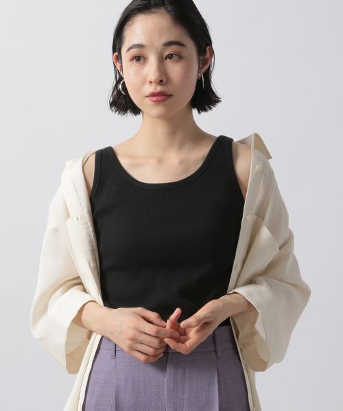 LOWRYS FARM「ＵＳＡベーシックタンク」|Tシャツ・カットソー|ブラック