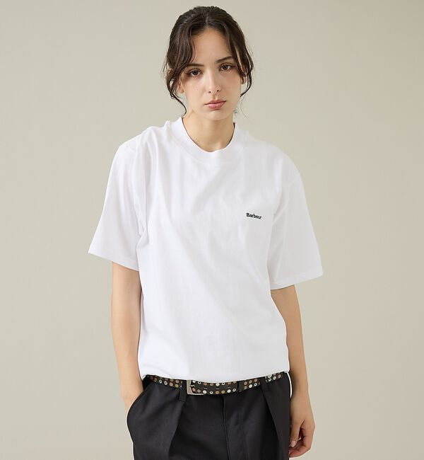 ABAHOUSE「【Barbour/バブアー】 DALTON LOGO OS T-SHIRT/ダル」|Tシャツ・カットソー|ホワイト