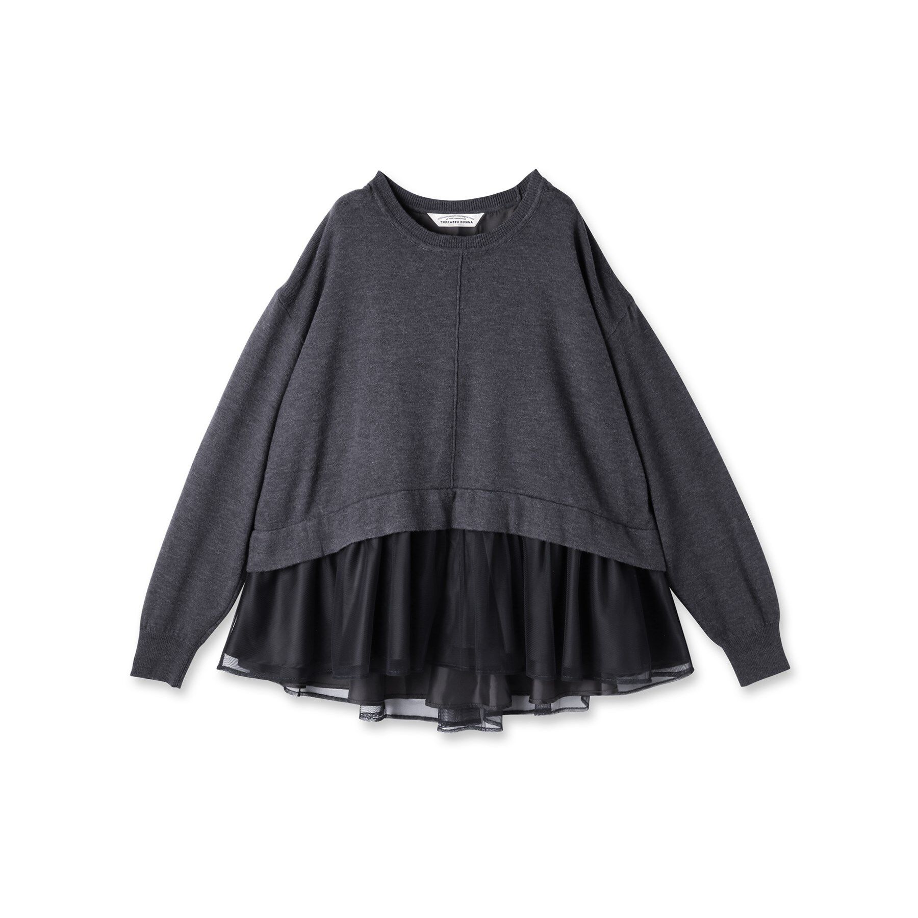 UNTITLED「【TORRAZZO DONNA】ニット&times;チュールトップス」|Tシャツ・カットソー|