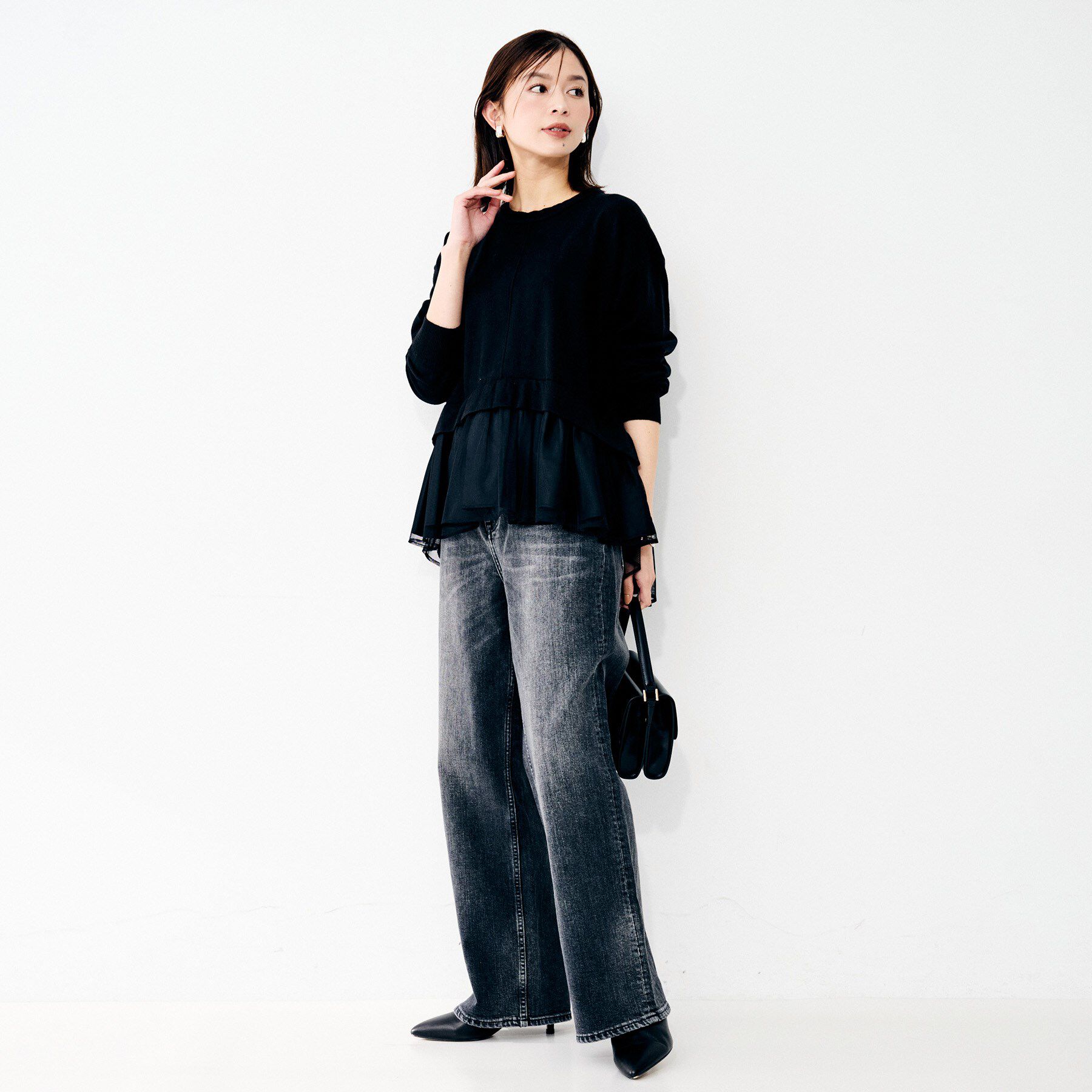 UNTITLED「【TORRAZZO DONNA】ニット&times;チュールトップス」|Tシャツ・カットソー|