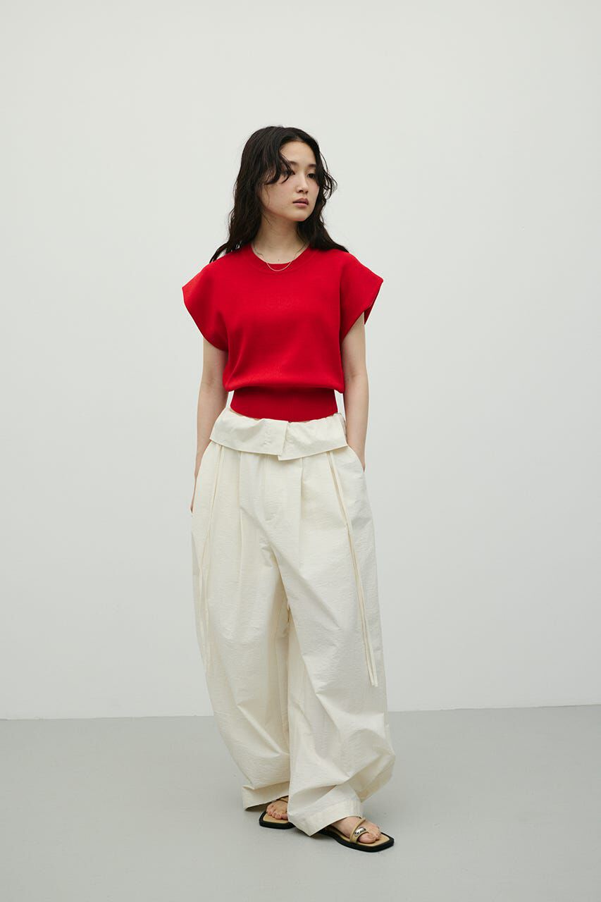 STYLEMIXER「ショルダータックニット」|タンクトップ|RED