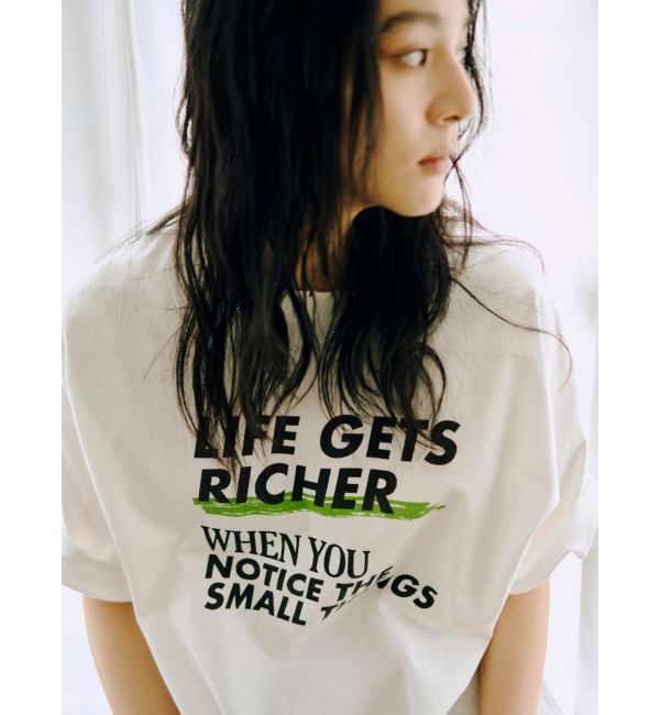 Ungrid「ダメージデザインロゴビッグTee」|Tシャツ・カットソー|オフホワイト
