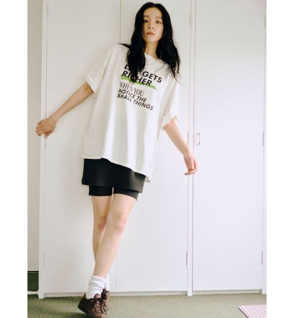 Ungrid「ダメージデザインロゴビッグTee」|Tシャツ・カットソー|