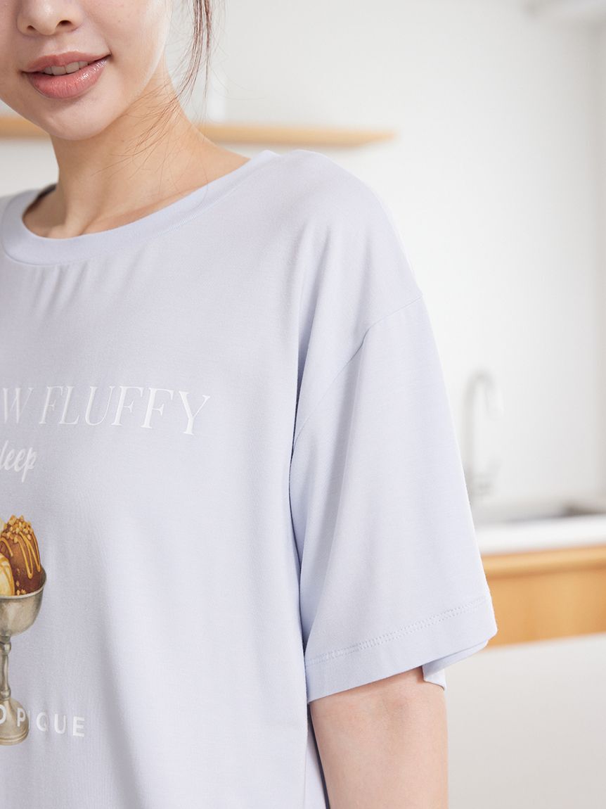 gelato pique「【接触冷感】COOLレーヨンデザートロゴTシャツ」|ルームウェア|