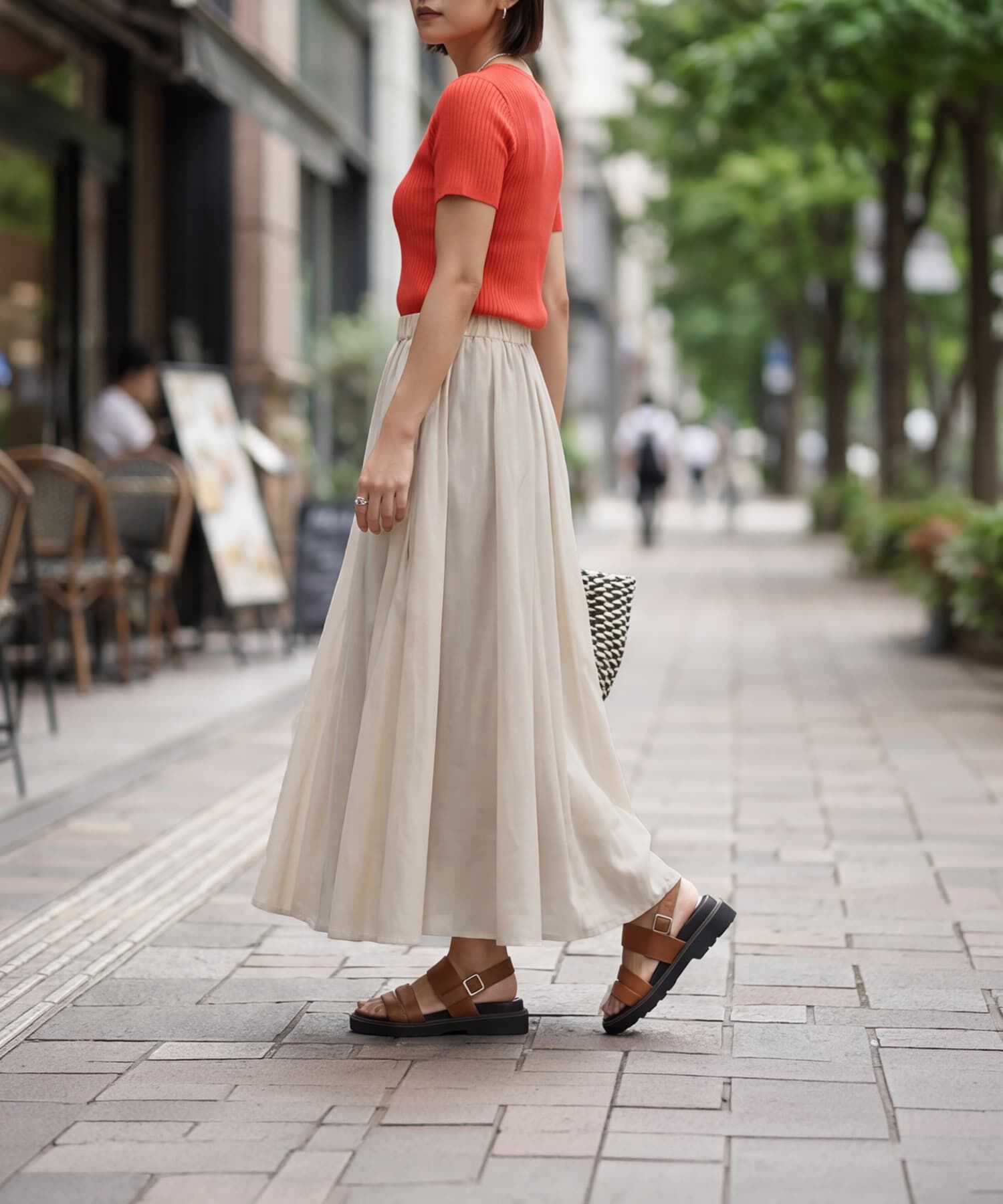 STYLE DELI「【LUXE】綿ローンギャザーロングスカート」|スカート|