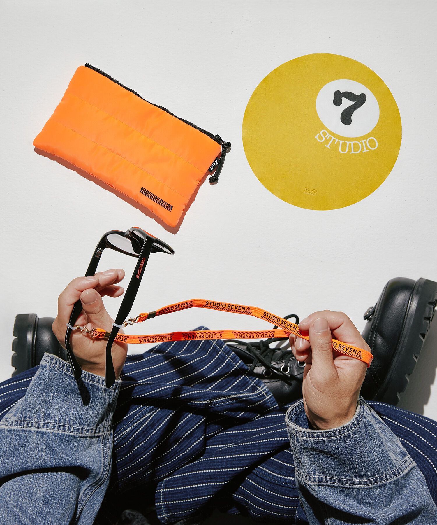  「Zoff｜STUDIO SEVEN スペシャルセット サングラス ケース グラスコード メガネ拭き 4点セット」|サングラス|