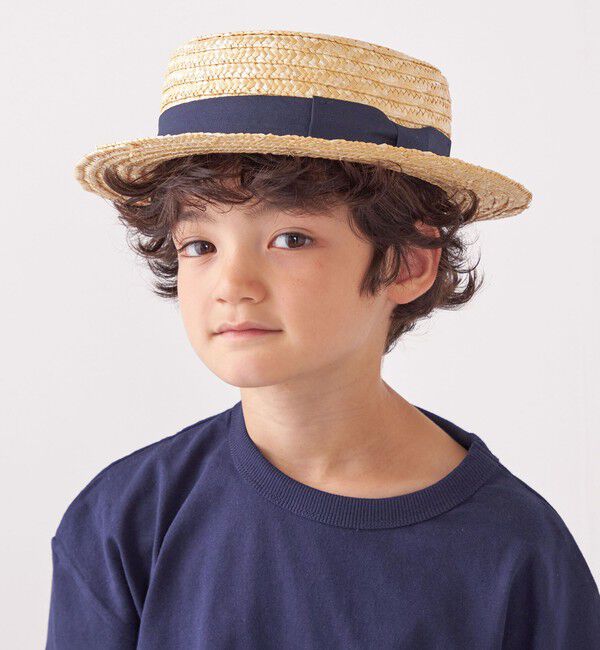SHIPS any「SHIPS any: ストロー ボーターハット<KIDS>◇」|ハット|ネイビー