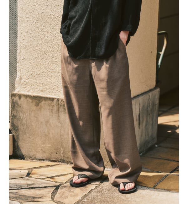 417 EDIFICE「【EVALET / エバレット】メッシュ ワイドパンツ "セットアップ着用可能"」|スラックス|