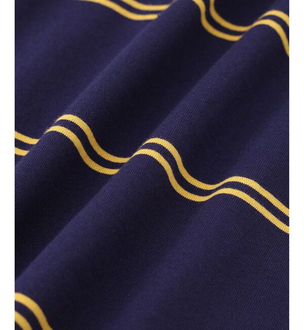 SALON adam et rope'「【crinkle crinkle crinkle】row neck border polo」|ポロシャツ|