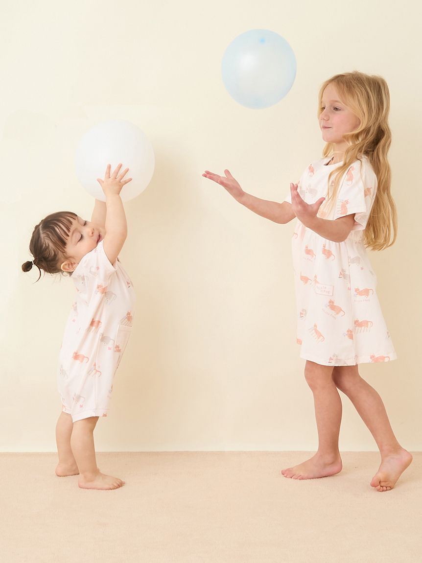 GELATO PIQUE KIDS & BABY「【KIDS】シーサイドキャット柄半袖ワンピース」|ワンピース|