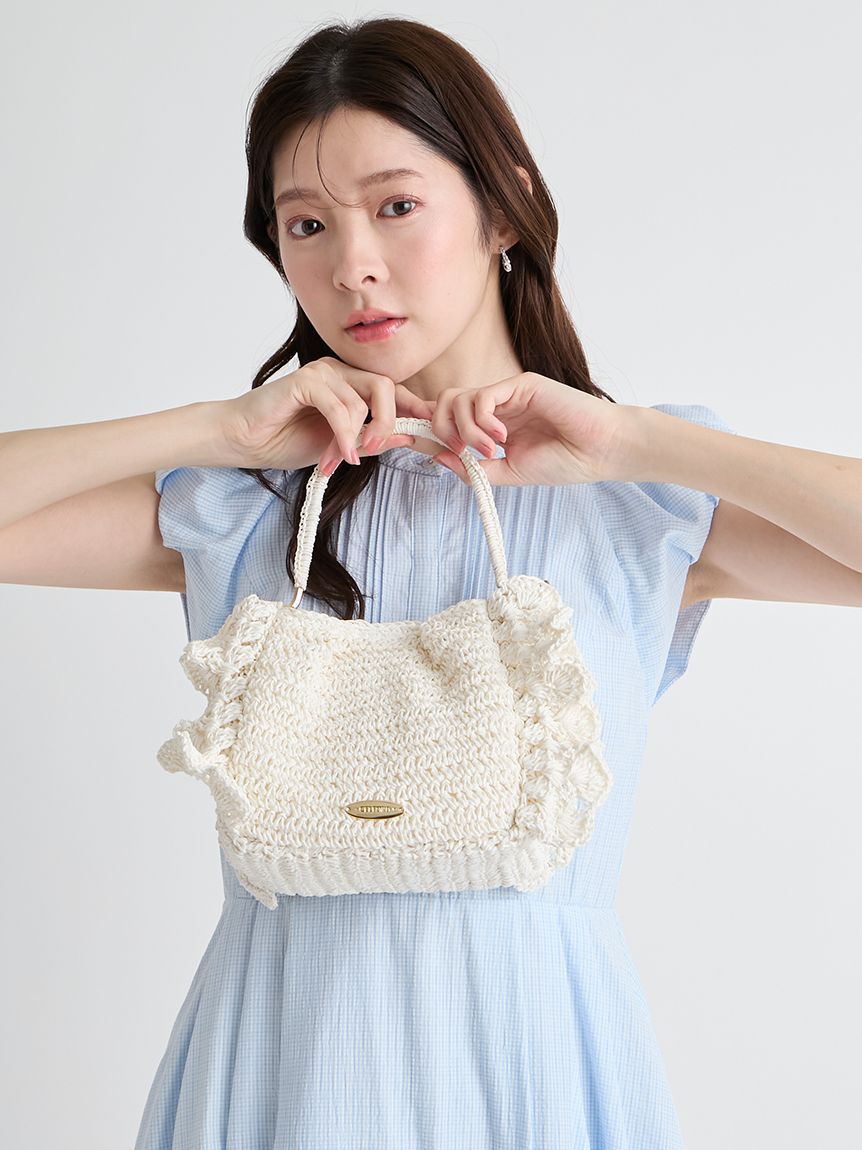 CELFORD「かぎ編みペーパーフリルバッグ」|トートバッグ|