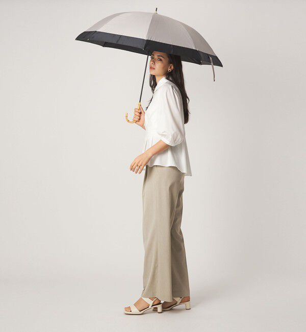 UNITED ARROWS green label relaxing「【WEB限定 / 別注】＜because＞グログランテープアンブレラ 長傘 晴雨兼用 レイン」|傘|