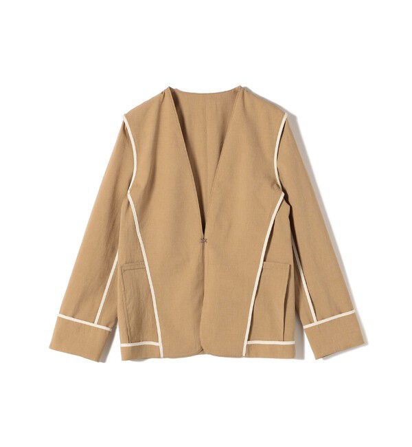 SHIPS for women「〈手洗い可能〉FUNCTIONAL カラーレス ジャケット（セットアップ対応）」|ノーカラージャケット|