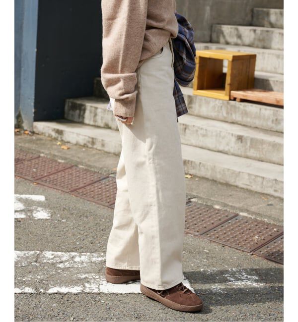 OUTDOOR PRODUCTS Usual Things「ULTフェードデニムハイライズルーズ5PKT」|デニム|