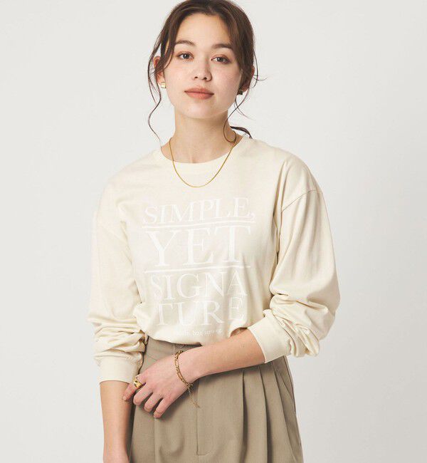 UNITED ARROWS green label relaxing「アソート グラフィック ロングスリーブ Tシャツ」|Tシャツ・カットソー|CREAM