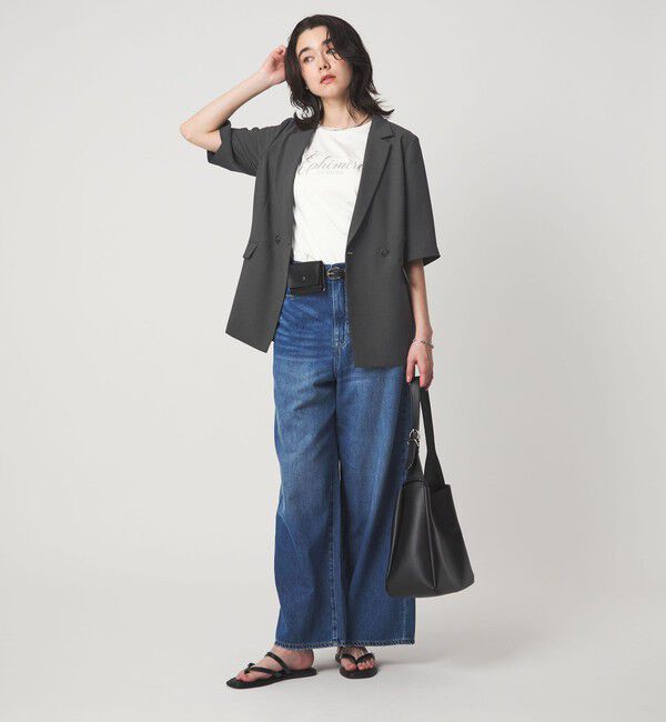 UNITED ARROWS green label relaxing「エアシカル ハーフスリーブ ジャケット  マシンウォッシャブル 接触冷感 通気性」|テーラードジャケット|