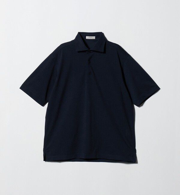 UNITED ARROWS green label relaxing「プライムフレックス ドット メッシュ カッタウェイ ビズポロ ポロシャツ -ストレッチ・吸水速乾・通気性-」|ポロシャツ|NAVY