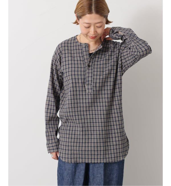 journal standard luxe「【HTS】COTTON CHECK HENRY NECK」|シャツ・ブラウス|