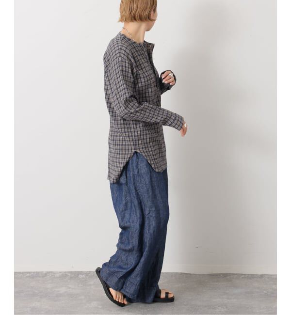 journal standard luxe「【HTS】COTTON CHECK HENRY NECK」|シャツ・ブラウス|