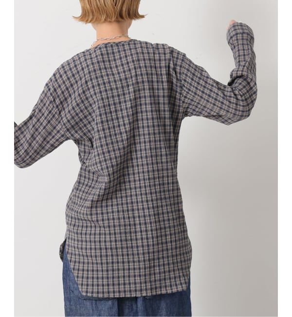 journal standard luxe「【HTS】COTTON CHECK HENRY NECK」|シャツ・ブラウス|