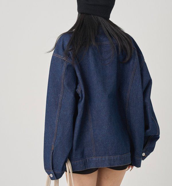  「【UNISEX/ユニセックス】アイレットデニムジャケット」|ブルゾン・スタジャン|