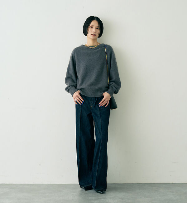 Rouge vif「ラクーン混ボトルネックニットプルオーバー」|ニット・セーター|