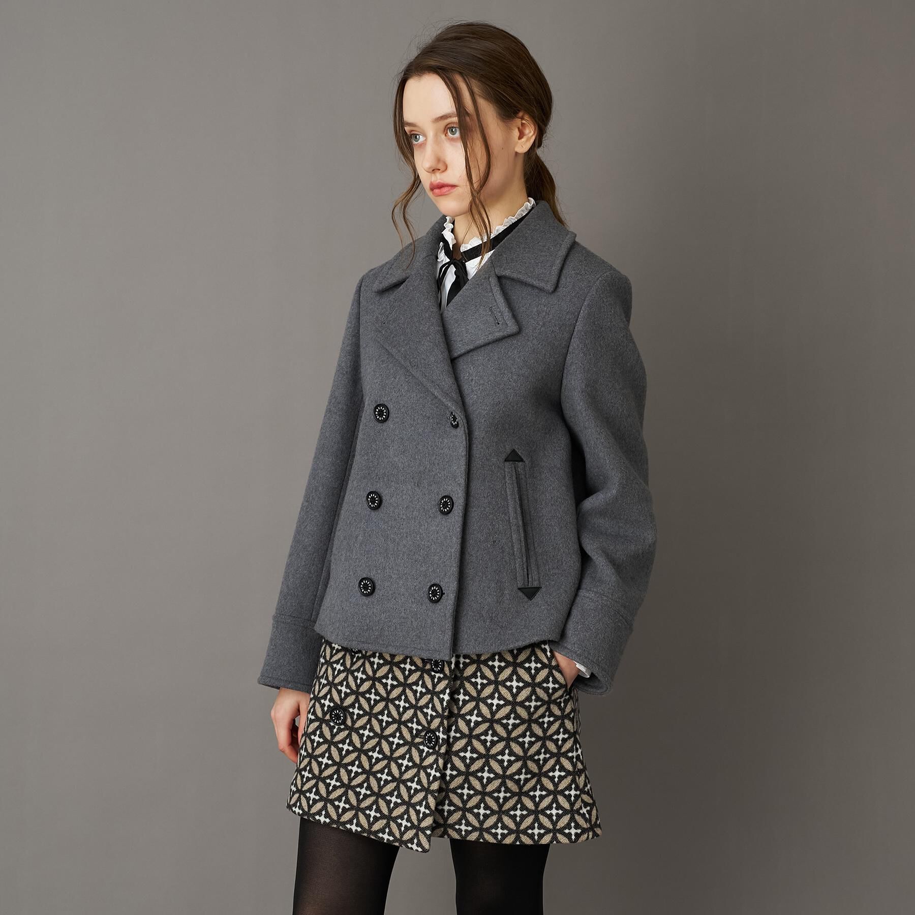 DRESSTERIOR「Super140'sショートPジャケット」|ピーコート|