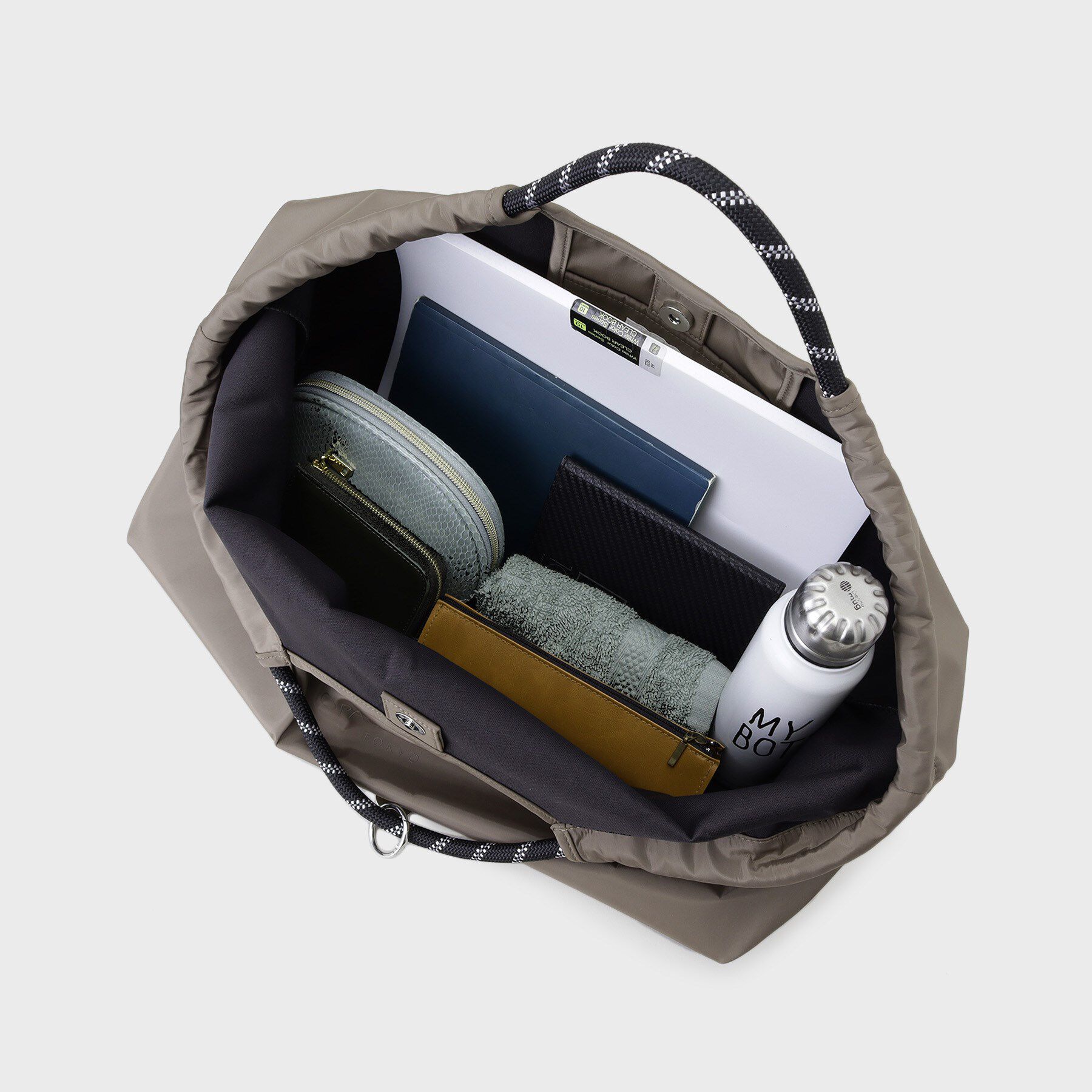 OPAQUE.CLIP「【軽量／A4サイズ対応】ロープハンドルドロストBIGトートバッグ」|トートバッグ|