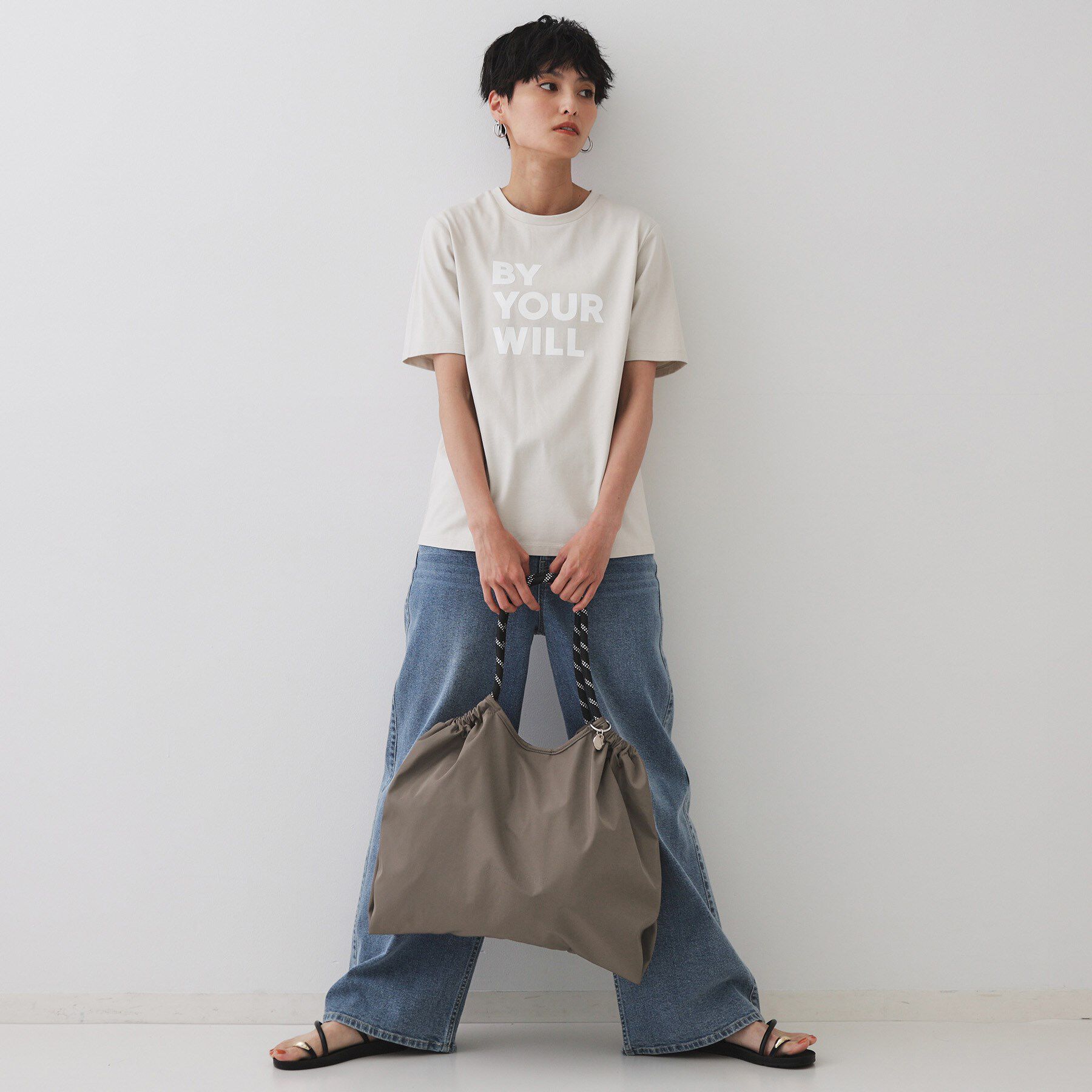 OPAQUE.CLIP「【軽量／A4サイズ対応】ロープハンドルドロストBIGトートバッグ」|トートバッグ|
