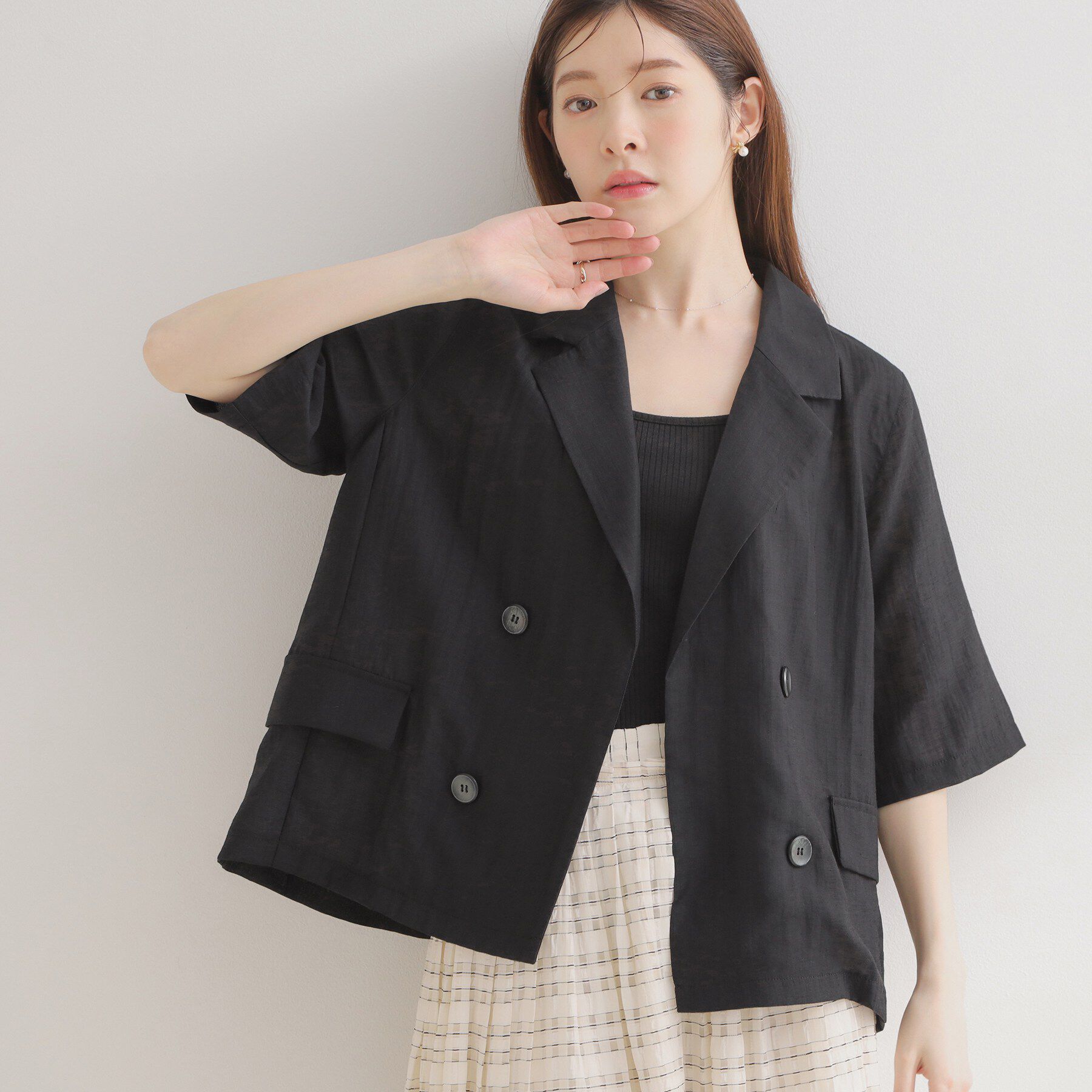 Couture broach「バックスリットハーフジャケット」|テーラードジャケット|