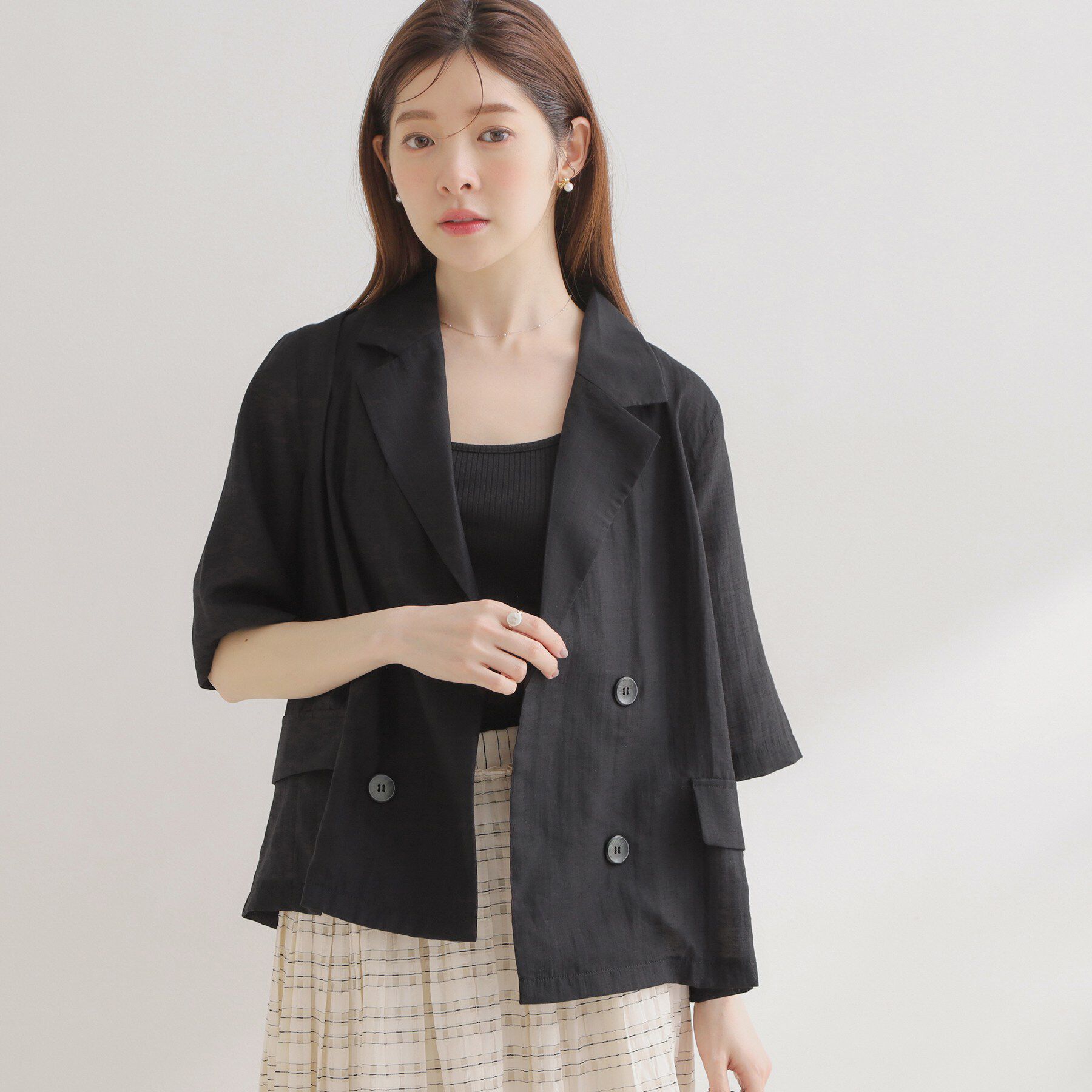 Couture broach「バックスリットハーフジャケット」|テーラードジャケット|