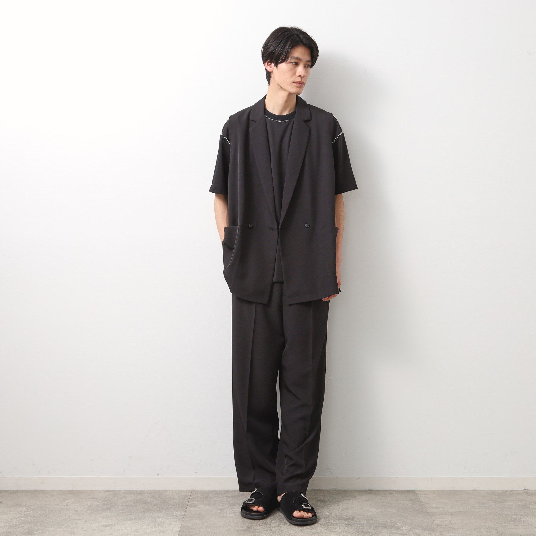 THE SHOP TK「タックワイドスラックス【セットアップ可/洗濯機OK】」|その他|