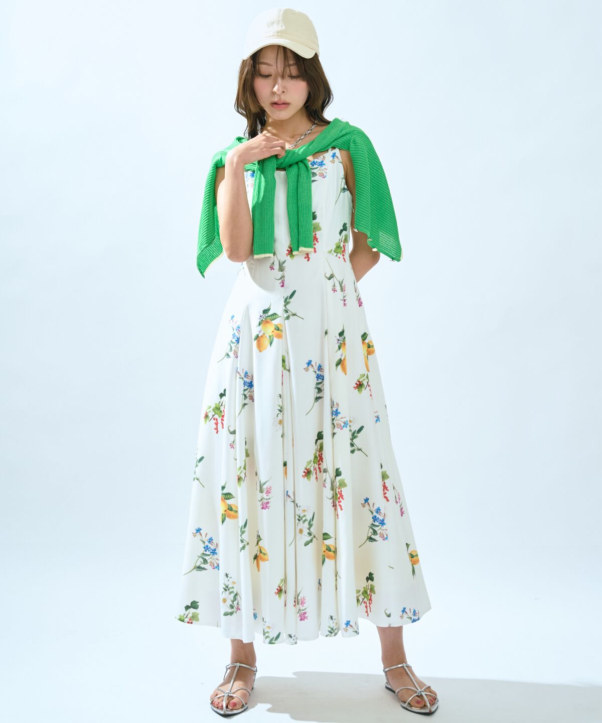 アンドクチュール「フルーツ&times;フラワープリントワンピース」|ワンピース|