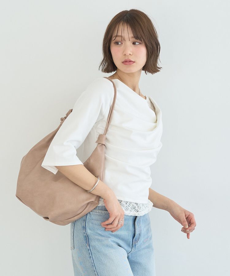 earth music&ecology「レースレイヤードドレーププルオーバー」|Tシャツ・カットソー|
