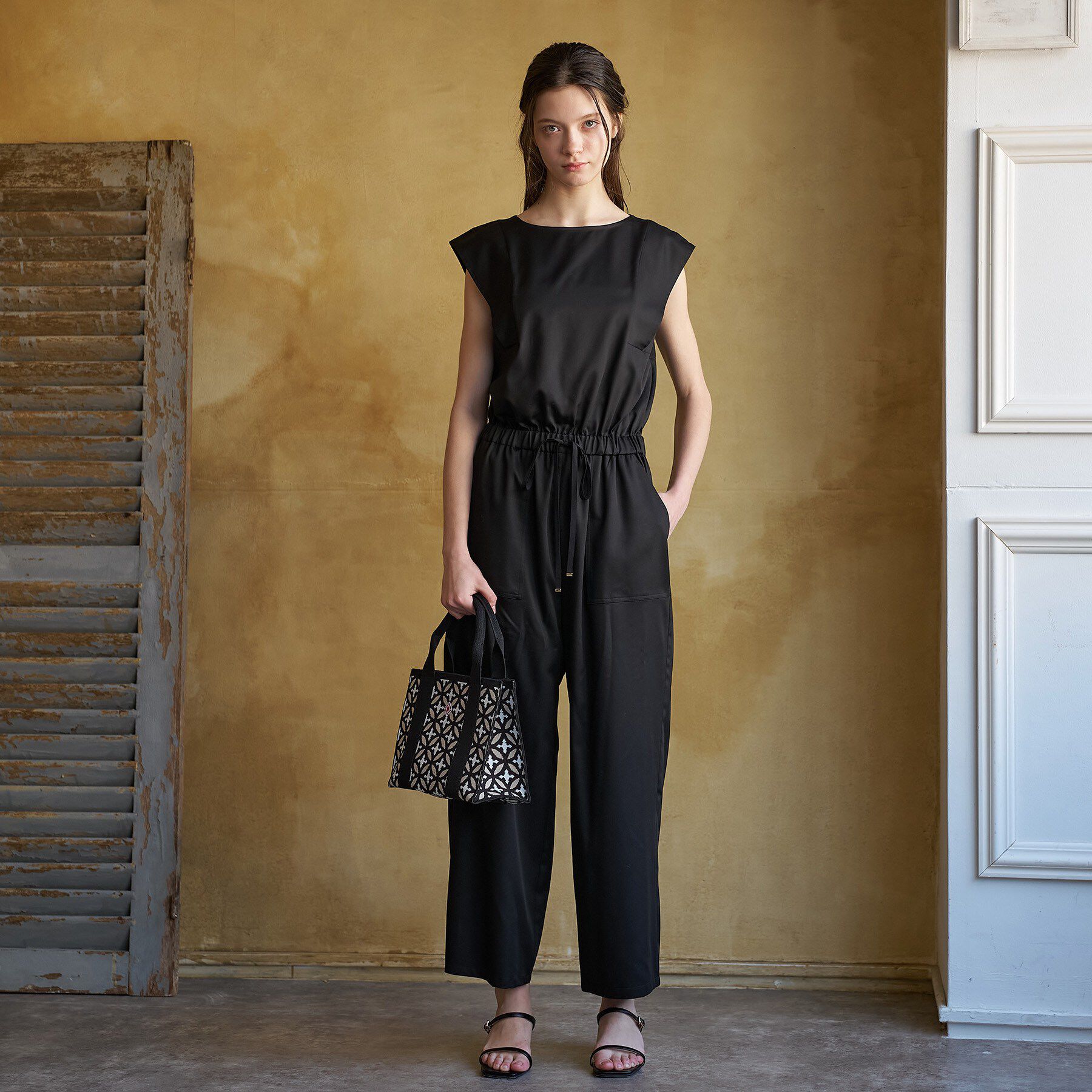 DRESSTERIOR「【ウォッシャブル】フレンチスリーブ コンビネゾン」|オールインワン|