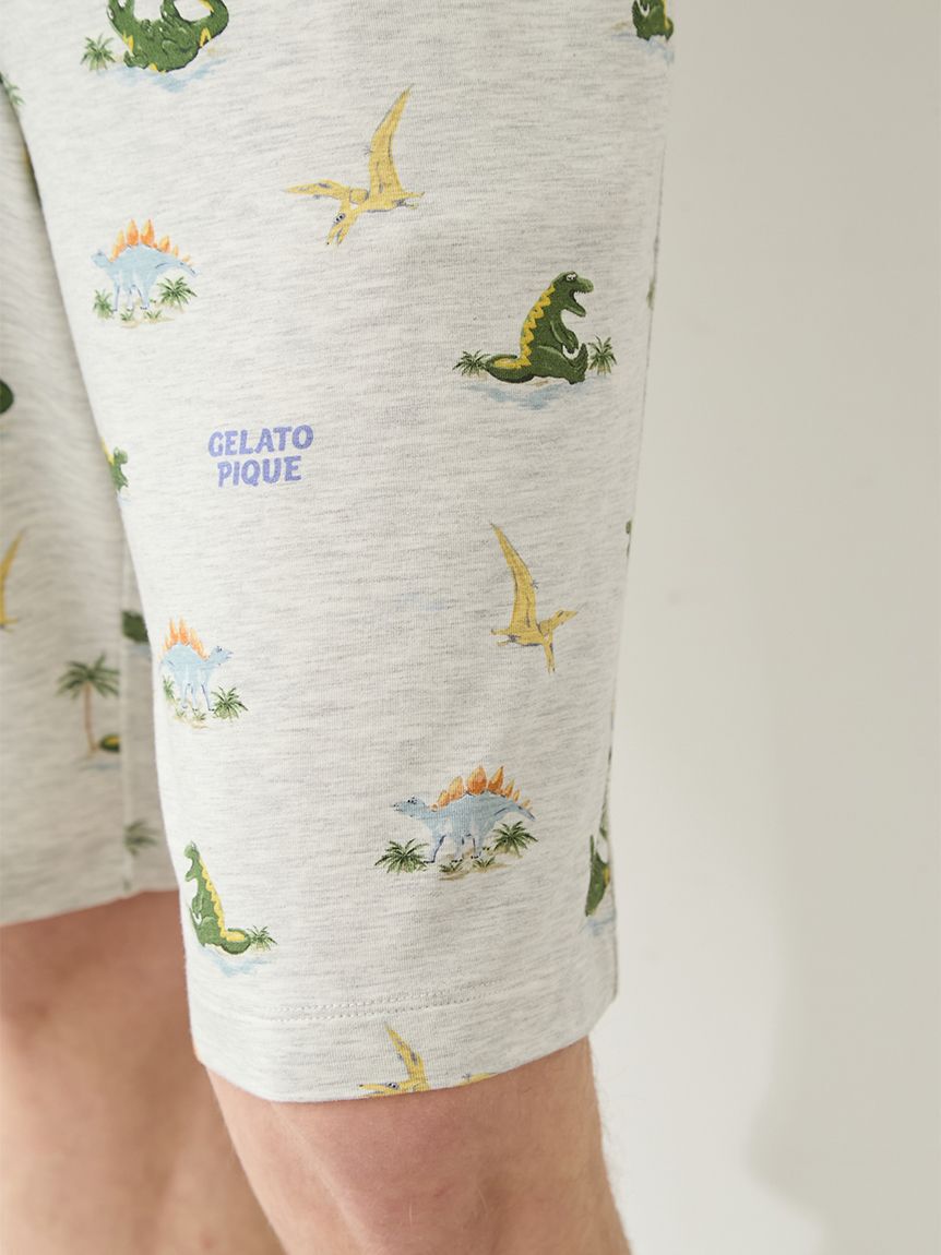 GELATO PIQUE HOMME「【HOMME】【接触冷感】スリーピングダイナソー柄ハーフパンツ」|その他|