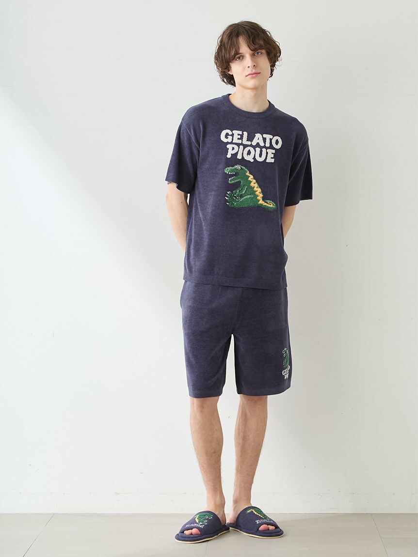 GELATO PIQUE HOMME「【HOMME】エアリーモコスリーピングダイナソージャガードハーフパンツ」|その他|