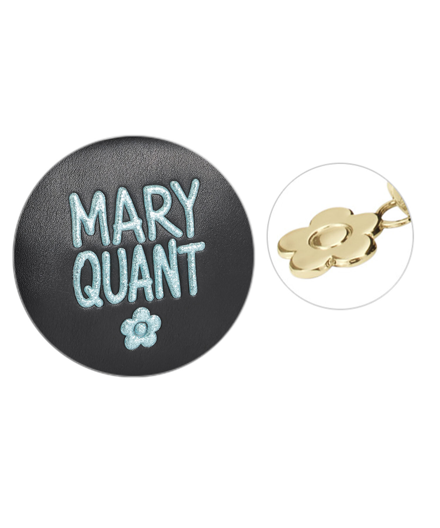 MARY QUANT「グリッターペイントロゴ ラウンドポーチ」|ポーチ|