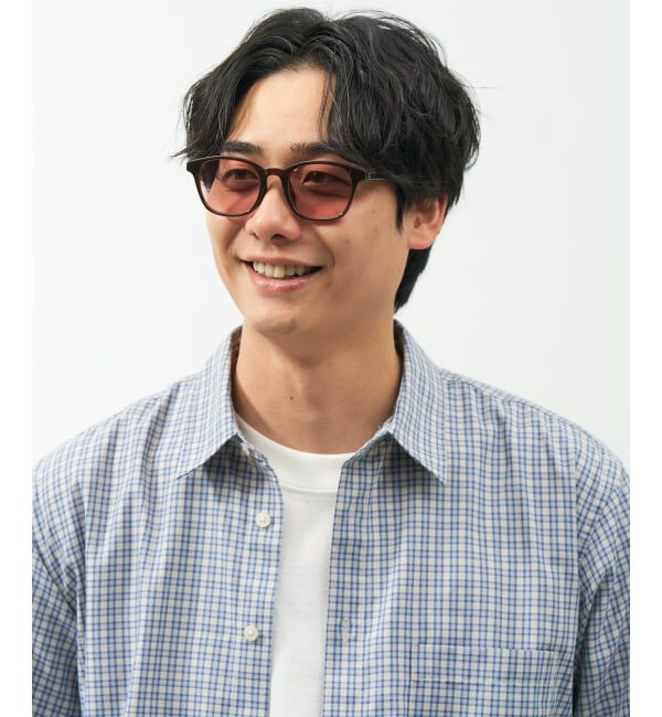  「SUNCUTGlasses/UV100%CUT ウェリントン型 サングラス | カラーレンズ 太縁フレーム  紫外線対策 UVカット」|サングラス|