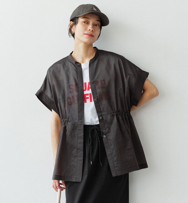 UNITED ARROWS green label relaxing「【結論シリーズ】ギャザーハイウエストブラウス［size SHORTあり］」|シャツ・ブラウス|