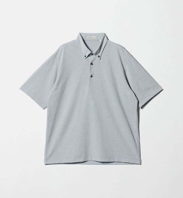 UNITED ARROWS green label relaxing「プライムフレックス ドット メッシュ ボタンダウン ビズポロ ポロシャツ -ストレッチ・吸水速乾・通気性-」|ポロシャツ|LT.GRAY